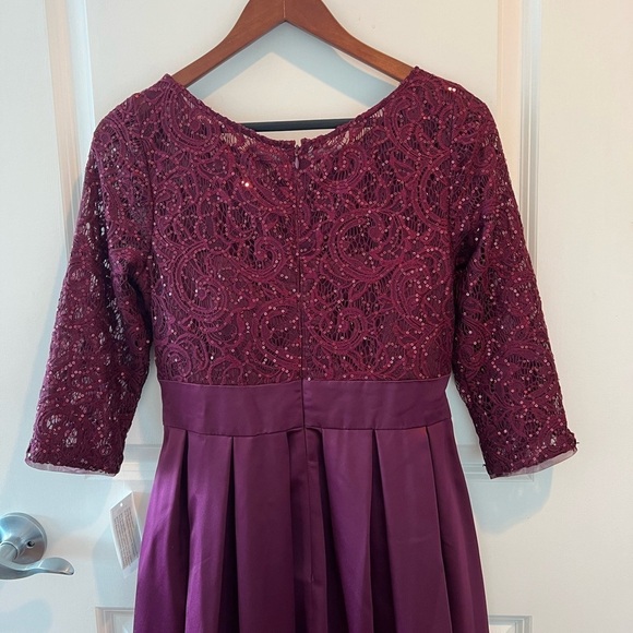 Alex Evenings Sequin Lace High-Low Cocktail Dress NWT - Picture 8 of 16
